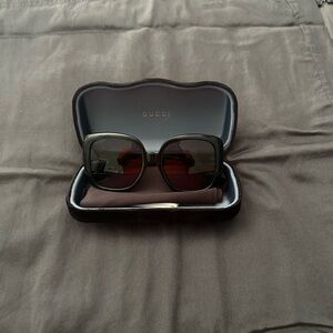 Gucci Oversized Square Frame Black Sunglasses
